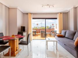 Lovely apartment with heated pool and ocean view, close to golf course AH332, hotel in San Miguel de Abona