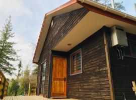 Cabañas Alto Quillay, radal siete tasas、El Torreónのプール付きホテル