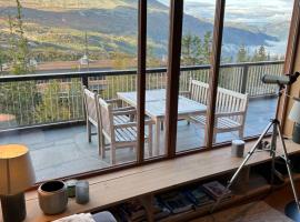 Astonishing Mountain Lodge at the top of Gaustablikk, 25m2 west facing terrace, 3 bedrooms
