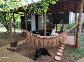 Trailer de Viagem no Rancho Santo Sol, hotel a Pederneiras