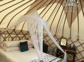 Luxury Yurts, luxusní kemp v destinaci Michaelchurch Escley