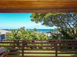 Walk Minutes to beach/Ocean views/with AC/Waimea Bay、ハレイワの別荘