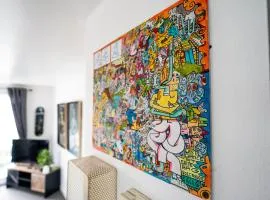 Artistic stunning apartment city view