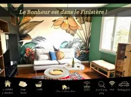 Bonheur dans le Finistère cosy jardin 2-8 pers