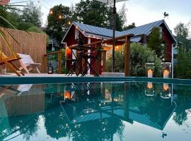 Torppa, puusauna ja ilmastointi, m&ouml;kki Lahdessa