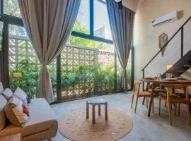 Bright 2BR Loft with Rooftop Pool in Best Tulum Downtown Location