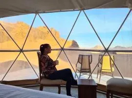 The sun of Wadi Rum camp