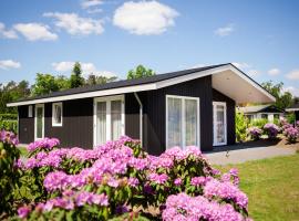 Modern chalet on the water in the Brabant Kempen, chalé alpino em Veldhoven