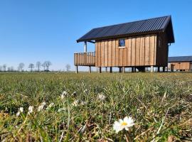 Atmospheric lodge with unobstructed view located in beautiful Drenthe，魯茵烏爾德的木屋
