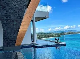 苏梅岛观景台海景別墅Golden Coconut Villa 5 超级海景 私密泳池 接送服务