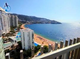 Departamento con Espectacular Vista a la Bahía de Acapulco, viešbutis su baseinais Akapulke