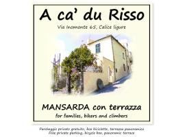 A ca' du Risso - Mansarda con terrazza - Sea & outdoor for families, bikers and climbers, holiday rental sa Calice Ligure