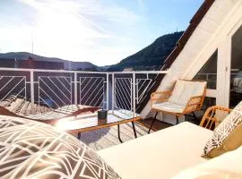 ROMANTIC-Apartment - Altbauflair mit Dachterrasse & Waldblick, Maisonette, 80m2