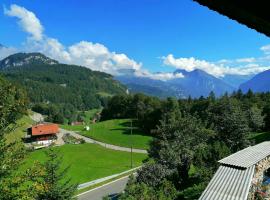 Gemütliche FeWo mit Sauna inmitten der Berge, leilighet i Meiringen