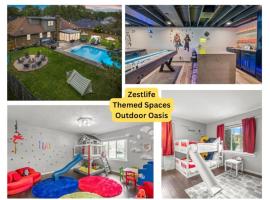 Zestlife-LuxuryEscape-ThemedRooms-Pool-GameRoom, cottage in Indianapolis