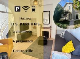 Maison, 2chambres, jardin, parking, central,6pers, familiehotell i Montpellier