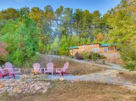 Mill Spring Log Cabin with Decks and Hot Tub!