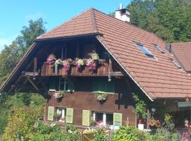 Bright, sunny holiday apartment on the farm, husdjursvänligt hotell i Oberdiessbach