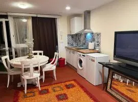 Apartamento abierto con patio