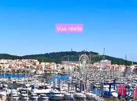 Belle vue, T2 Mezzanine vue port, 50 m de la plage de la conque