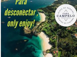 Casa CAMPELO- Playas de Pinténs - CANGAS-HIO- Ría de Aldán, hotel a Cangas de Morrazo