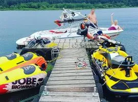 Leśna Rezydencja z plażą nad Zalewem Chańcza, sauna, bania SPA