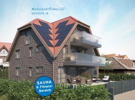 Winkelschiffchen III mit Sauna, жилье для отдыха в городе Йюст