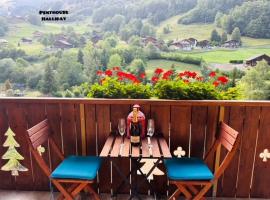 Deluxe Penthouse in the Swiss Alps, parkolóval rendelkező hotel Val dʼIlliez-ben