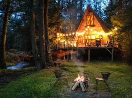 Enchanting River- Water Front A-Frame Cabin