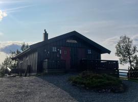 Hytte med Anneks og fantastisk utsikt på Ljøsheim: Mesnali şehrinde bir kulübe