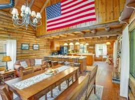1 Mi to Lake Log Cabin Retreat with Fire Pit