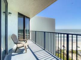 Ocean View with a beachfront pool at Ocean Trillium Condo ~ 801, hotel en New Smyrna Beach