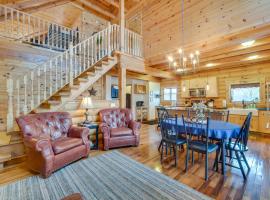 Modern Log Cabin with Rec Room, Steps to Lake!, hotel in Pine City