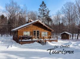 Les Chalets Tourisma - Chalet sur une île privée avec spa - Le Pin Royal, cabin nghỉ dưỡng ở Saint-Raymond