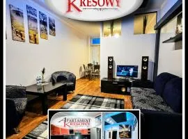 APARTAMENT KRESOWY parter 3 pokoje duża łazienka kabino-wanna SPA wi fi ekspres 2x smart tv antresola parking free plac zabaw bilet na aquapark 150m w cenie