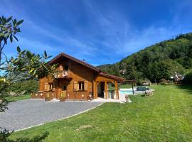 Gîte Chalet avec bain nordique et piscine 11 pers Hautes Vosges, cabin in Plainfaing