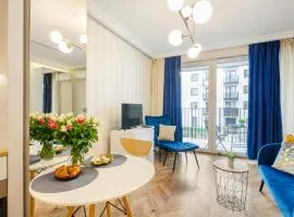 SKY Home- Blue Apartament 2 -Manufaktura, Bezpłatny Parking, Klima, Dostęp na Kod