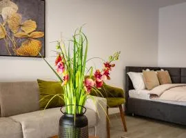 Urban Plaza Alpine Escape Studio with Free Parking, Balcony, Washer & Dryer