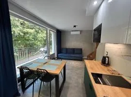 W Sam Las by Klif Ustka - Dwupoziomowy Apartament z Klimatyzacją, Balkonem i Widokiem na Las
