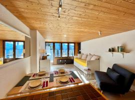 Cosy apartment next to the ski slopes in Gryon、グリヨンのアパートメント