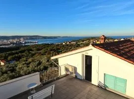 House among olive trees with a sea view 1