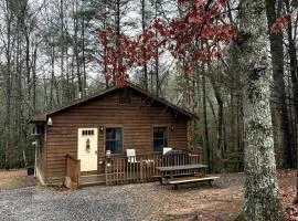 Private cozy cabin in the woods with great view