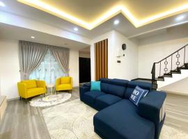 Modern Cozy House 4Room10pax @Near Sunway Carnival, hotell i Perai