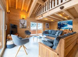 Chalet du Tricot - Vue sur le Mont Blanc: Saint-Gervais-les-Bains şehrinde bir villa