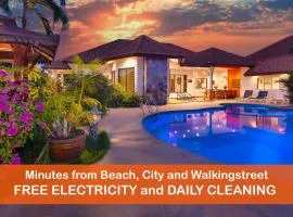 Villa Pattaya Hill, Free Electricity, minutes from Beach and Pattaya