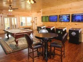 Breathtaking 14BR Cabin: Elevator Views Games Hot Tubs Galore