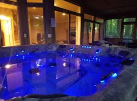 Woodshores Retreat - cozy retreat, hot tub, Lk MI, hotel en Coloma