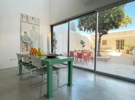 Design & art, patio with orange tree, near Seville