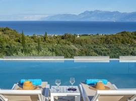 Family Villa Portes with panoramic view!, hotel with parking in Píthos