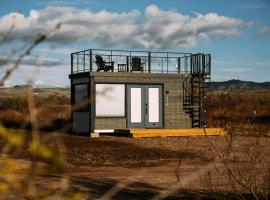 New Cowgirl Shipping Container Home, tiny house in Alpine
